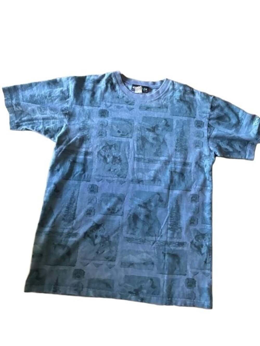 Vintage Equator Moon All Over Print Nature Animals T-Shirt XL Made in USA